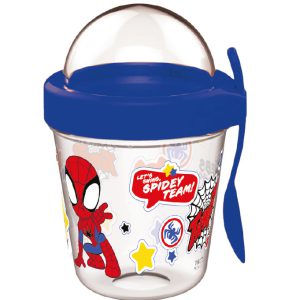 Pókember Spidey pohár snack tartó fedéllel és kanállal 350 ml