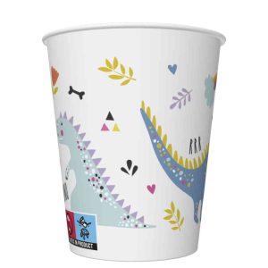 Dinoszaurusz Funny papír pohár 8 db-os 250 ml