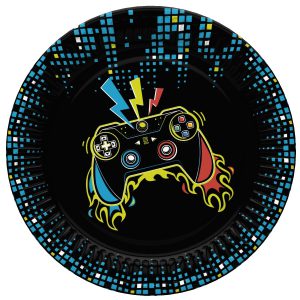 Gamer Play Pad papírtányér 8 db-os 18 cm