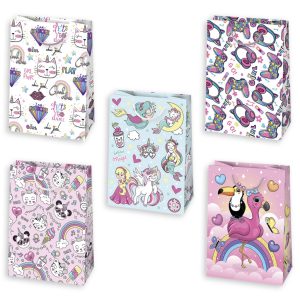 Lányos Dreaming papír ajándéktasak, ajándékzacskó 29x40x12 cm