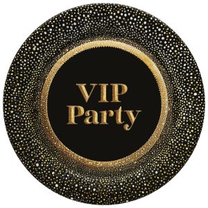 Party Gold VIP papírtányér 8 db-os 18 cm