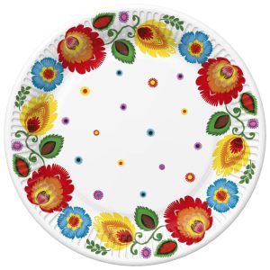 Színes Cutout papírtányér 8 db-os 22,7 cm