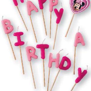 Disney Minnie Junior Happy Birthday gyertya