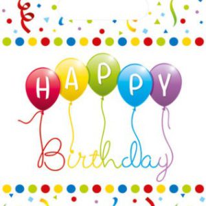 Happy Birthday Streamers ajándéktasak, ajándékzacskó 6 db-os