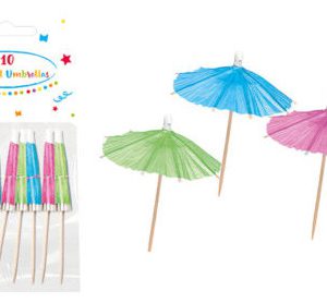 Esernyő Unicolor koktél díszítő pálca 10 db-os