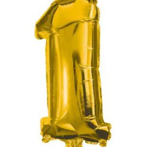 Arany Gold mini 1-es szám fólia lufi 33 cm