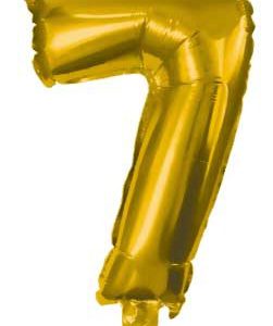 Arany Gold mini 7-es szám fólia lufi 33 cm
