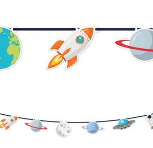 Űr Rocket Space füzér, dekoráció