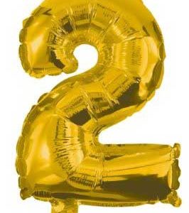 Arany Gold óriás 2-es szám fólia lufi 85 cm