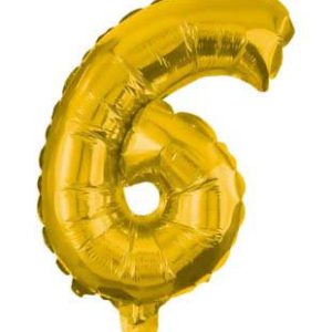 Arany Gold óriás 6-os szám fólia lufi 85 cm