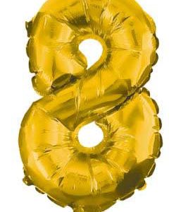Arany Gold óriás 8-as szám fólia lufi 85 cm