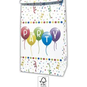 Happy Birthday Streamers papírzacskó 4 db-os FSC