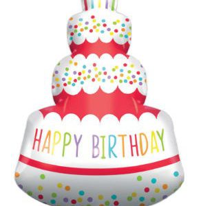 Happy Birthday Cake fólia lufi 96 cm