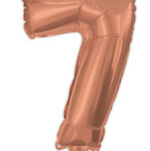 Színes Rose Gold 7-es szám fólia lufi 95 cm