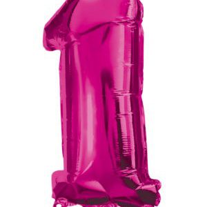 Rózsaszín Hot Pink 1-es szám fólia lufi 95 cm