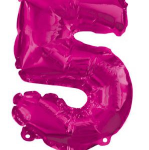 Rózsaszín Hot Pink 5-ös szám fólia lufi 95 cm