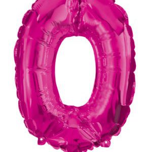 Rózsaszín Hot Pink 0-ás szám fólia lufi 95 cm