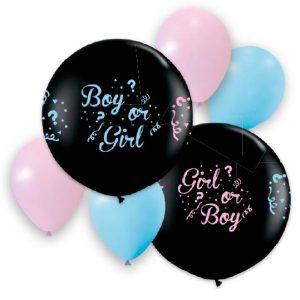 Fiú vagy Lány Gender Reveal léggömb, lufi szett