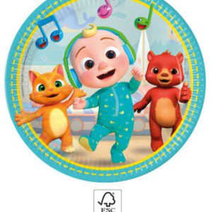 CoComelon Music papírtányér 8 db-os 23 cm FSC