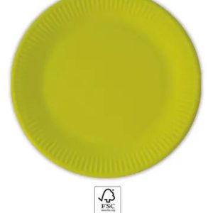 Unicolour Light Green, Zöld papírtányér 8 db-os 23 cm FSC