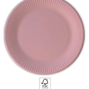 Unicolour Pink, Rózsaszín papírtányér 8 db-os 20 cm FSC
