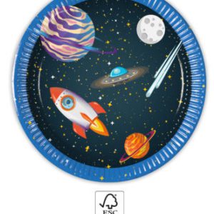 Űr Rocket Space papírtányér 8 db-os 20 cm FSC