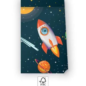 Űr Rocket Space papírzacskó 4 db-os FSC