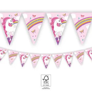 Unikornis Rainbow Colors zászlófüzér FSC 2,3 m