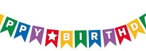 Happy Birthday Multicolor papír felirat 2,3 m