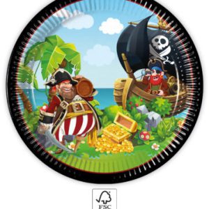 Kalóz Island papírtányér 8 db-os 23 cm FSC