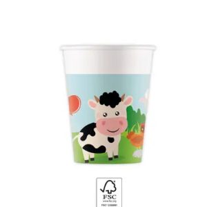 Farm Party papír pohár 8 db-os 200 ml FSC