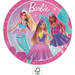 Barbie Fantasy papírtányér 8 db-os 23 cm FSC
