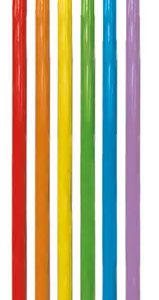 Színes Multicolor műanyag szívószál 6 db-os