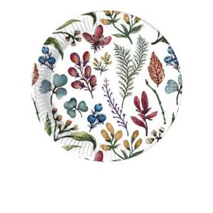 Virág Herbs papírtányér 8 db-os 20 cm