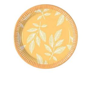 Levél Orange Leaves papírtányér 8 db-os 20 cm