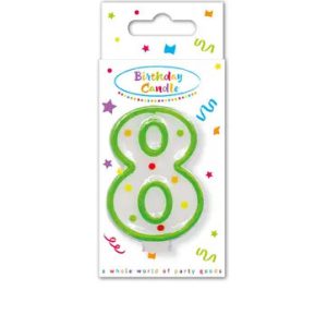 Happy Birthday Dots tortagyertya, számgyertya 8-as