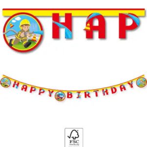 Tűzoltó Rescue Happy Birthday felirat FSC 2 m