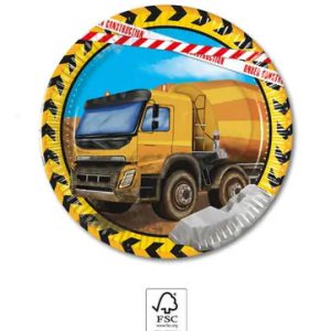 Építkezés Grabber papírtányér 8 db-os 20 cm FSC