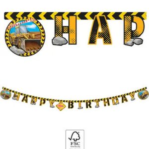 Építkezés Grabber Happy Birthday felirat FSC 2 m