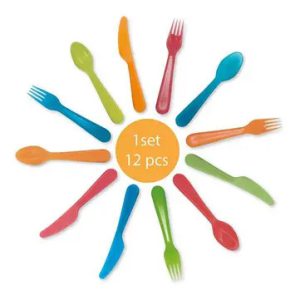 Színes Rainbow evőeszköz készlet 12 db-os