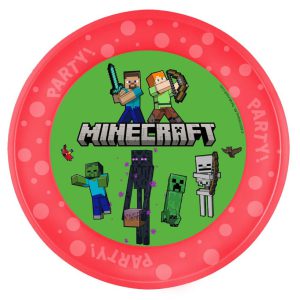 Minecraft Party micro prémium műanyag lapostányér 21 cm