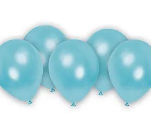 Kék Metallic Pastel Blue léggömb, lufi 8 db-os