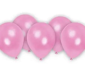 Rózsaszín Metallic Pastel Pink léggömb, lufi 8 db-os