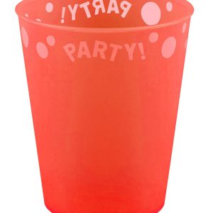 Orange Fluorescent, Narancssárga micro prémium műanyag pohár 250 ml