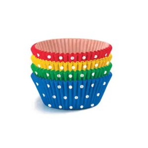 Színes Dots mini muffin papír 40 db-os
