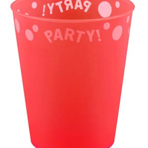 Red, Piros micro prémium műanyag pohár 250 ml