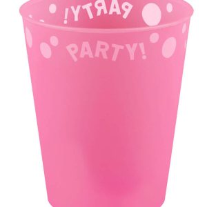 Pink, Rózsaszín micro prémium műanyag pohár 250 ml