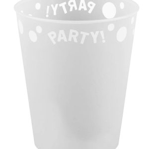 White, Fehér micro prémium műanyag pohár 250 ml