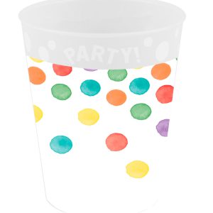 Multiwatercolor Party micro prémium műanyag pohár 250 ml