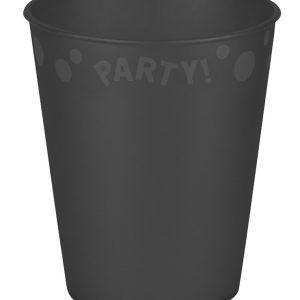 Black, Fekete micro prémium műanyag pohár 250 ml